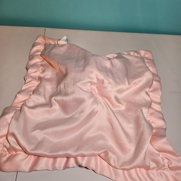 Carters Lovey Bear Kitty cat Pink Satin Trim Security Blanket Soft Baby Plush - Picture 3 of 7